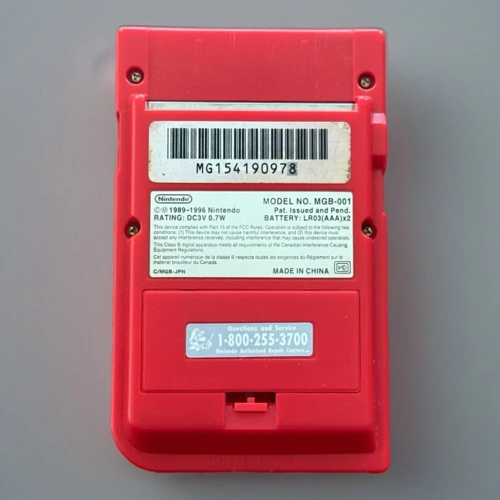 Nintendo GameBoy Pocket‎ Red Handheld Console MGB-001 TESTED WORKING
